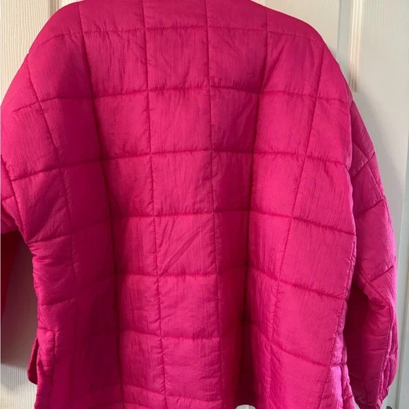 Fabletics Hot Pink Puffer Jacket - Picture 3 of 3
